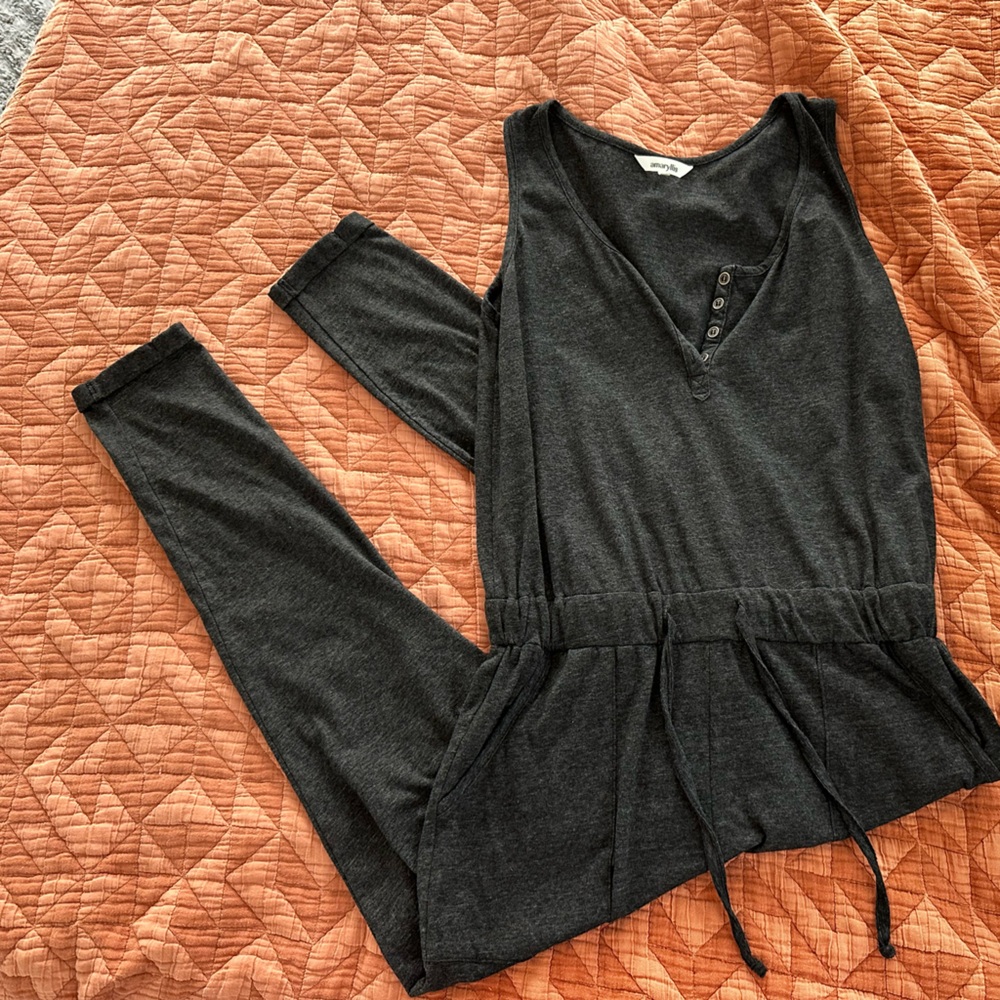 Women’s Small Amaryllis Charcoal Grey Loungewear Jumpsuit Slim Fit